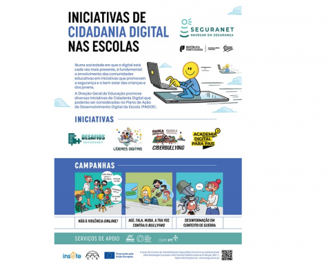 cartaz de cidadania digital nas escolas