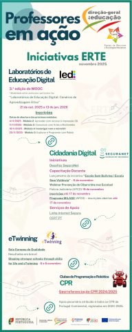 Infografia ERTE - Professores em Ação – novembro 2025