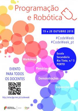 Cartaz do evento Programação e Robótica 2018